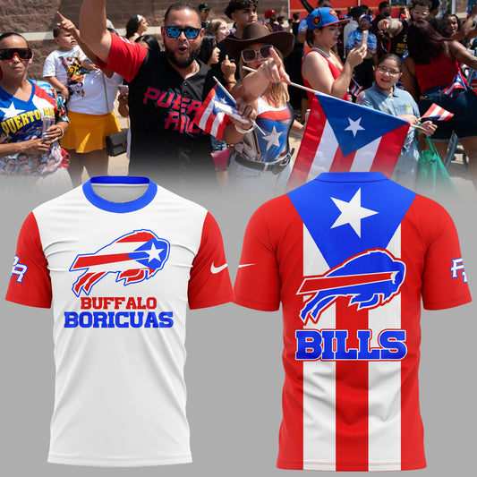 Limited Edition Buffalo Bills Puerto Rican TShirt-KC08192536
