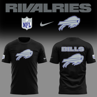 Limited Edition Bills Football Rivalries Teaser Logo Black TShirt-LD2507260001