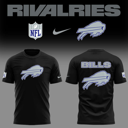 Limited Edition Bills Football Rivalries Teaser Logo Black TShirt-LD2507260001