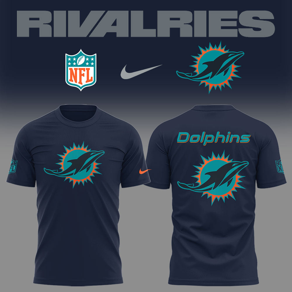 Limited Edition Dolphins Football Rivalries Teaser Logo TShirt-LD2507260009