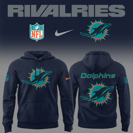 Limited Edition Dolphins Football Rivalries Teaser Logo Hoodie-LD2507260010