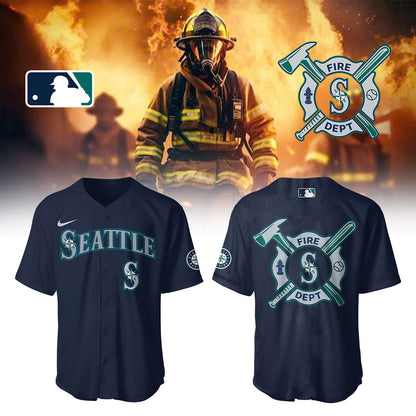 Seattle Mariners x Firefighter Appreciation Night Baseball Jersey-LL250306013