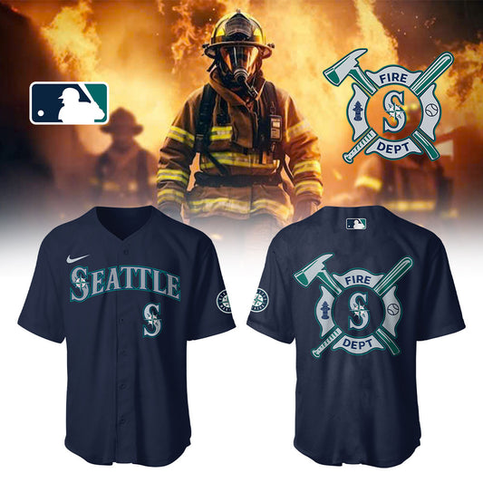 Seattle Mariners x Firefighter Appreciation Night Baseball Jersey-LL250306013