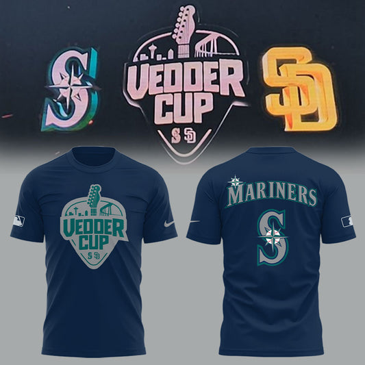 Seattle Mariners x Happy Vedder Cup TShirt-LL250517011