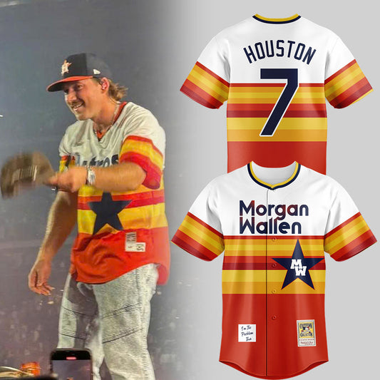 Limited Edition Morgan Wallen Live in Houston Jersey-LL250621005