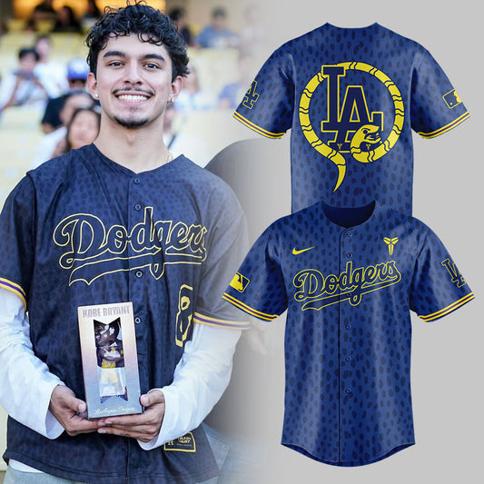 Limited Edition Dodgers Baseball Celebrating Kobe’s bobblehead night at Dodger Stadium Jersey-LL2508120104