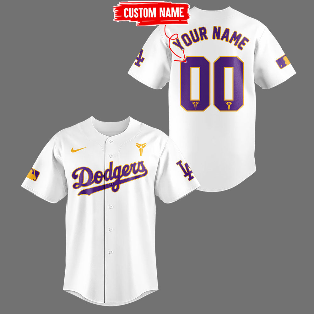Limited Edition Dodgers Baseball Celebrating Kobe’s bobblehead night at Dodger Stadium W Custom Jersey-LL2508120106