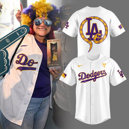 Limited Edition Dodgers Baseball Celebrating Kobe’s bobblehead night at Dodger Stadium W Jersey-LL2508120107