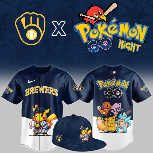 Milwaukee Brewers 2025 Pokémon GO Night Limited Jersey | ES34
