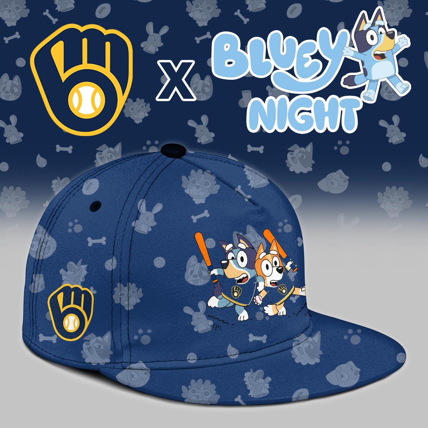 Milwaukee Brewers 2025 Bluey Night Event Limited Jersey | BQ52