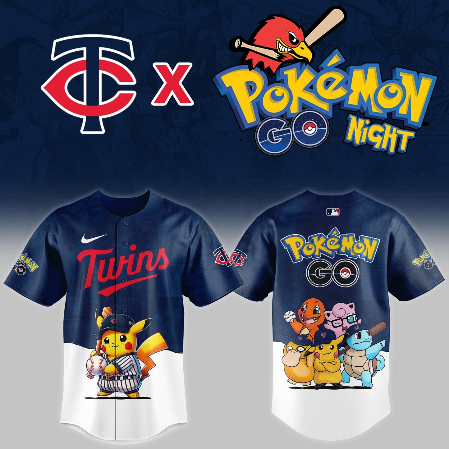 Minnesota Twins 2025 Pokémon GO Night Limited Jersey | WY84