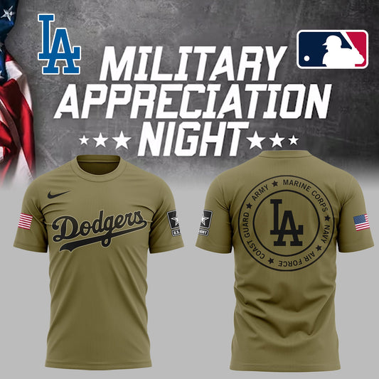Limited Edition LA Dodgers x Military Appreciation Night 2025 T-Shirt