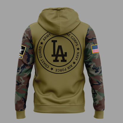 Limited Edition LA Dodgers x Military Appreciation Night 2025 Hoodie