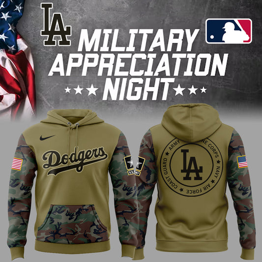 Limited Edition LA Dodgers x Military Appreciation Night 2025 Hoodie