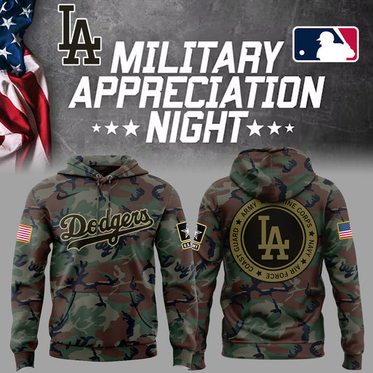 Limited Edition LA Dodgers x Military Appreciation Night 2025 Hoodie