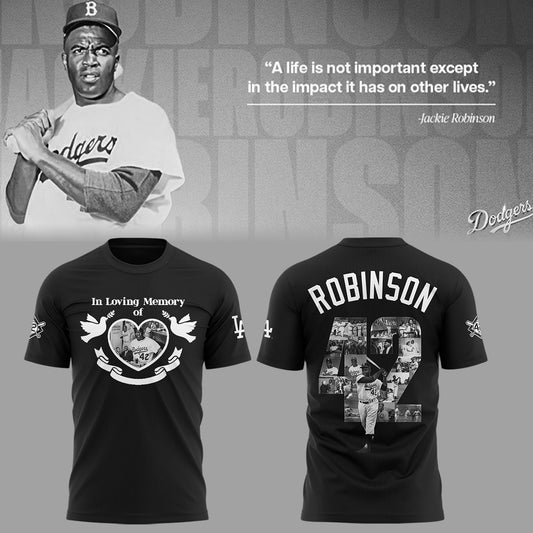 Limited Edition LA Dodgers x Jackie Robinson Day 2025 T-Shirt