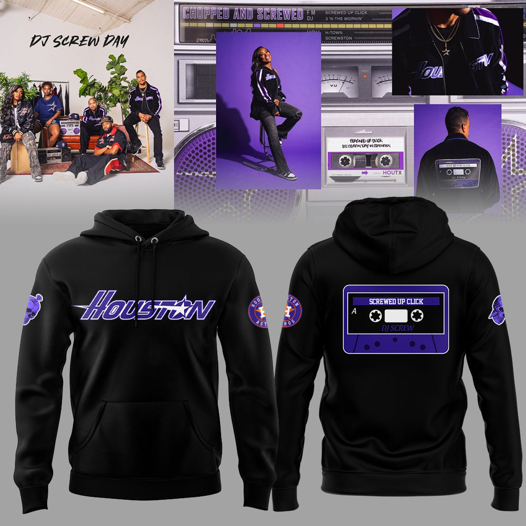 Limited Edition Astros Baseball x DJ Screw Hoodie-ND06282515