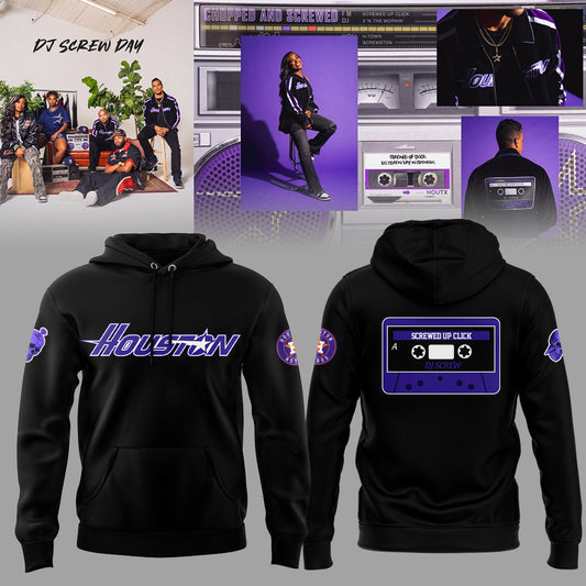 Limited Edition Astros Baseball x DJ Screw Hoodie-ND06282515