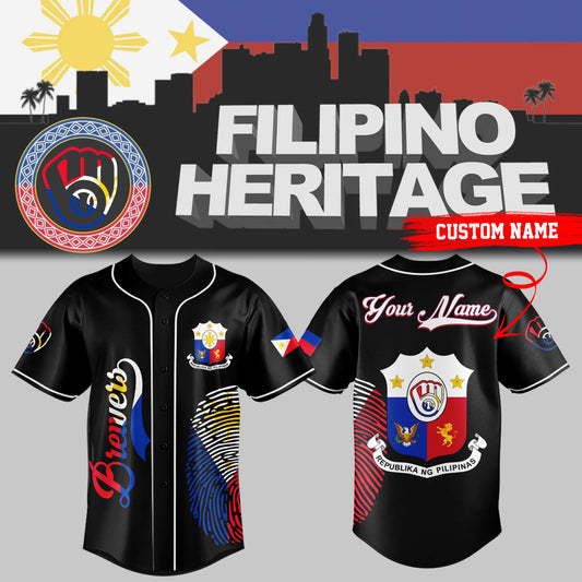 Limited Edition Brewers Baseball Philippines Heritage Night Jersey-ND07072541