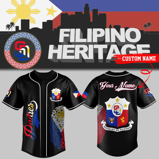 Limited Edition Baseball Phillipino Heritage Night Black Jersey Baseball