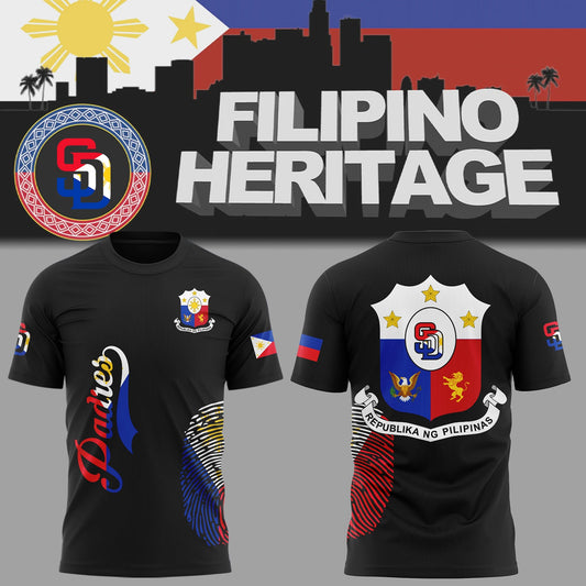 Limited Edition Baseball Phillipino Heritage Night Black T-Shirt