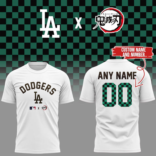 LA Dodgers vs Demon Slayer T-Shirt And Snapback 2025 Season