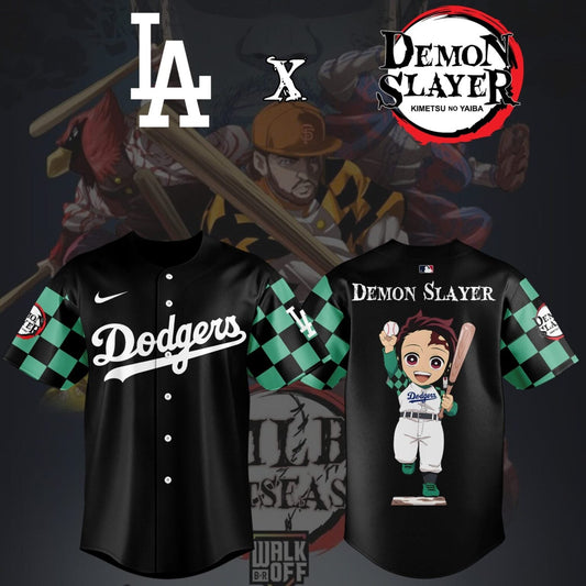 LA Dodgers vs Demon Slayer Baseball Jersey And Snapback 2025 Season
