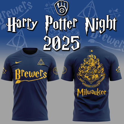 Exclusive 2025 Brewers x Harry Potter Night TShirt-ND07282567