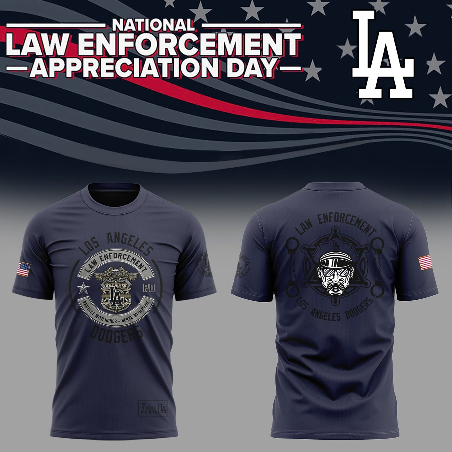 Limited Edition Dodgers x Law Enforcement Appreciation Day 2025 T-Shirt