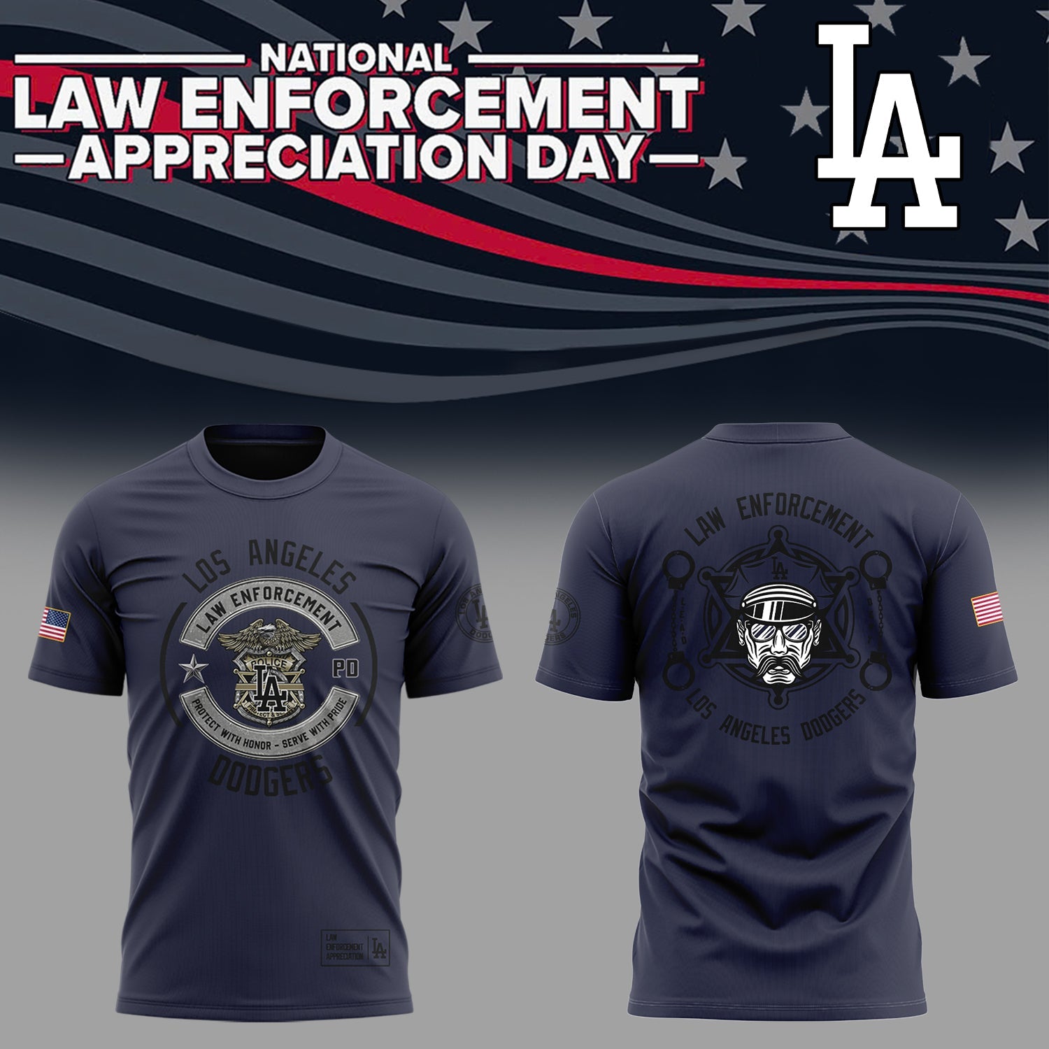 Limited Edition Dodgers x Law Enforcement Appreciation Day 2025 T-Shirt
