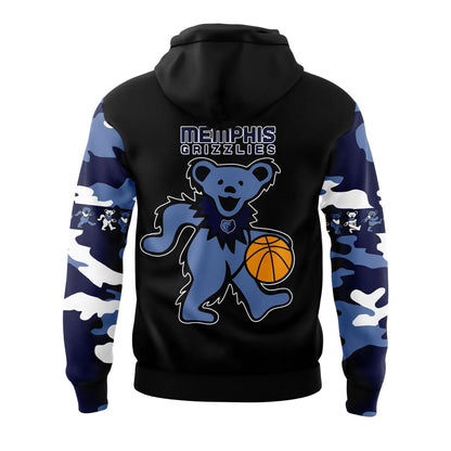 Limited Edition Nike Memphis Grizzlies Grateful Dead Night Hoodie Set | PT82