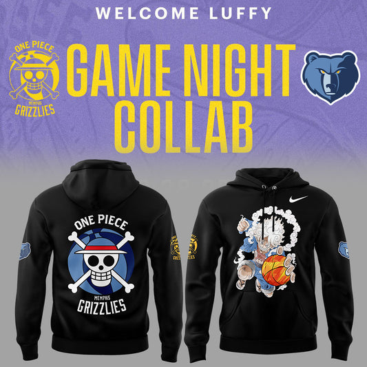 Welcome Luffy Gear 5 are joining the Memphis Grizzlies Black Hoodie Set | FS21