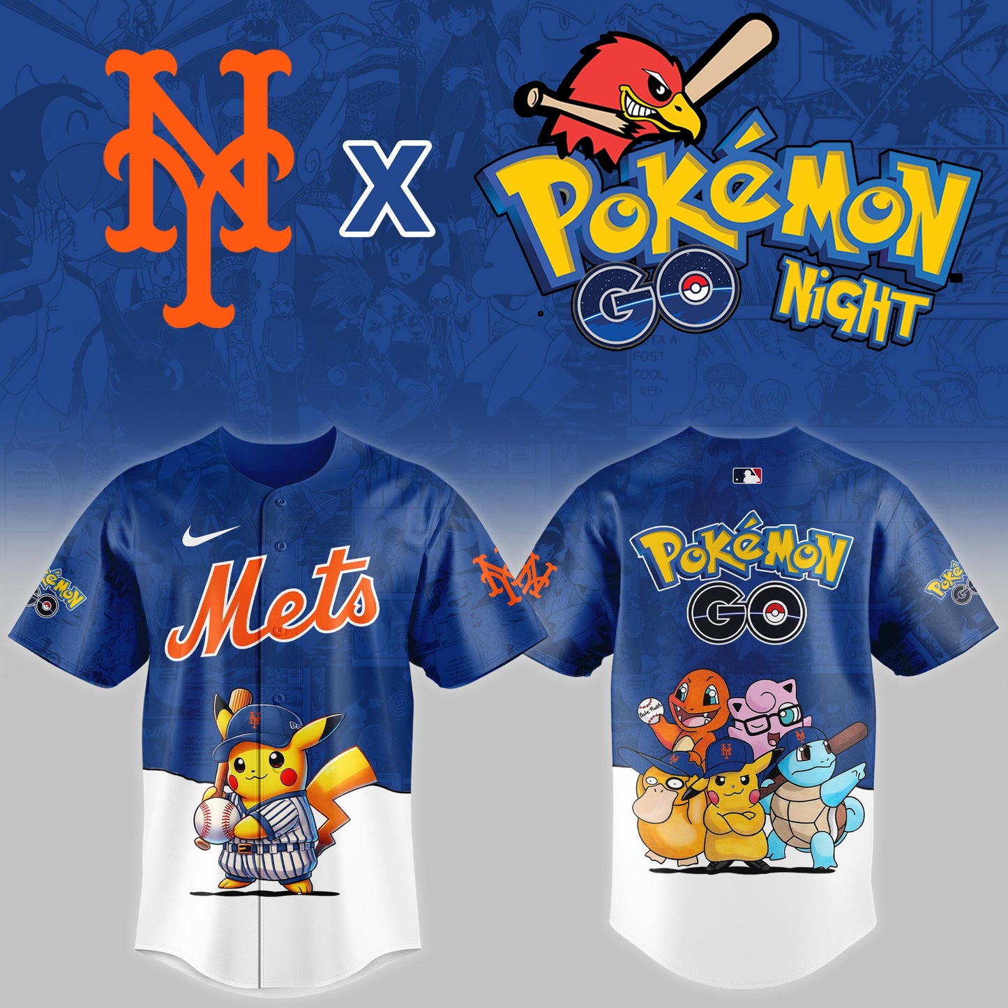 New York Mets 2025 Pokémon GO Night Limited Jersey | YE47
