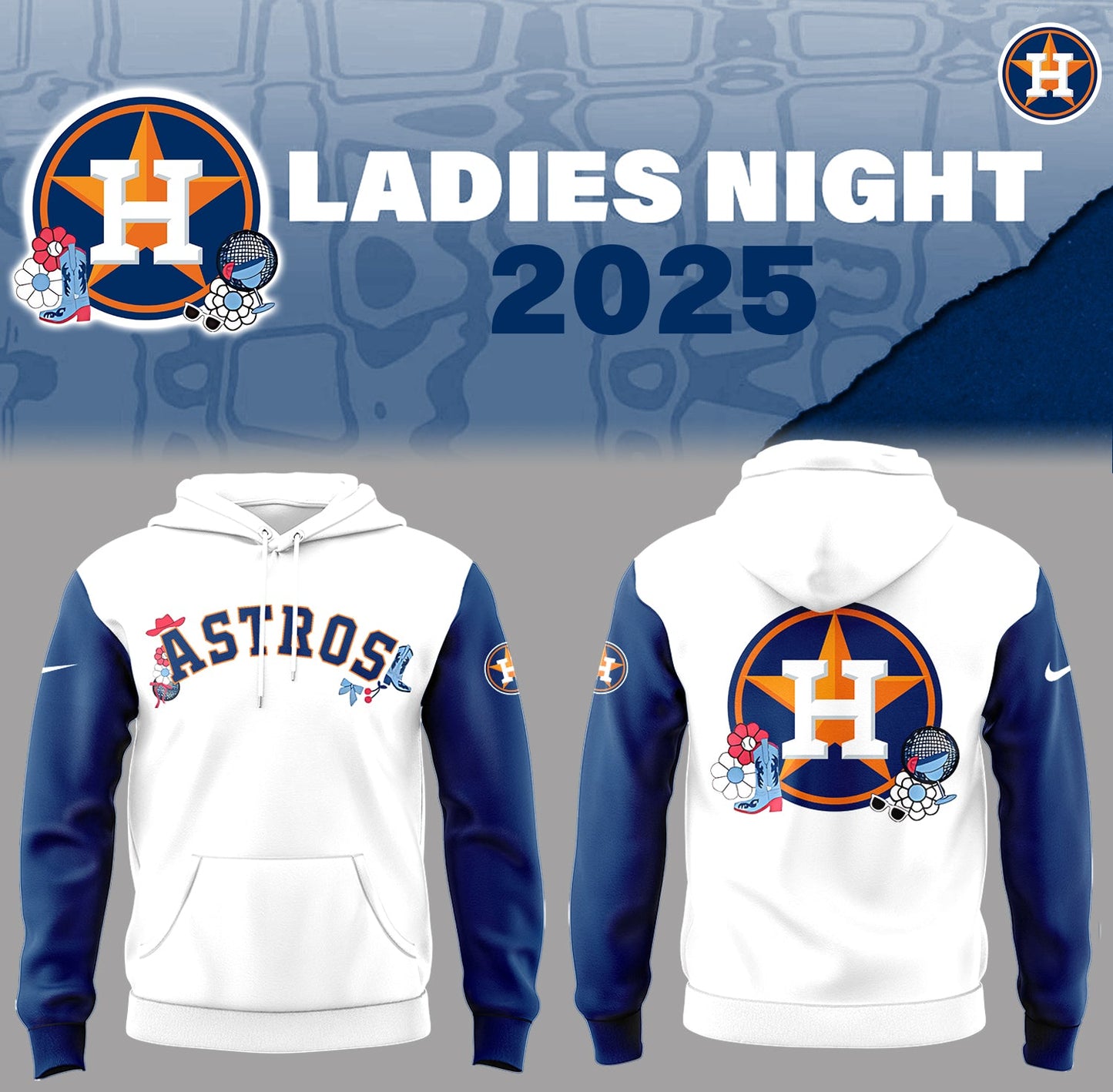 Limited Edition Astros Baseball Ladies Night Hoodie-PA062525020
