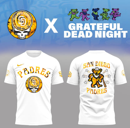 Limited Edition Baseball Grateful Dead Night White T-Shirt