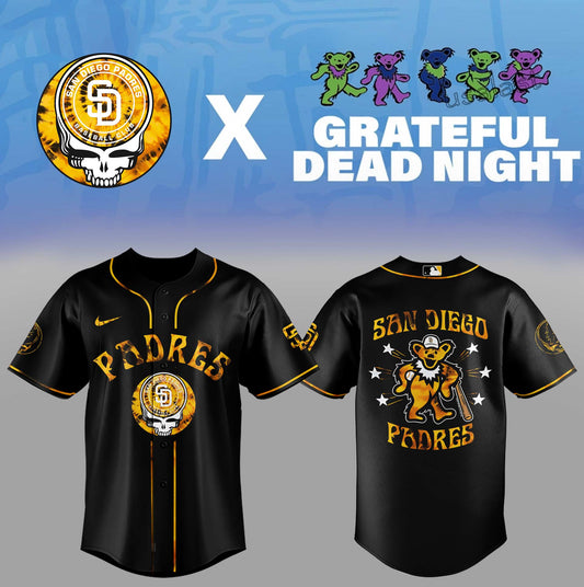Limited Edition Baseball Grateful Dead Night Black Jersey Baseball