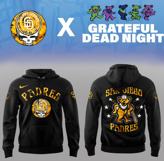 Limited Edition Baseball Grateful Dead Night Black Hoodie
