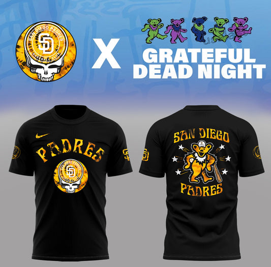 Limited Edition Baseball Grateful Dead Night Black T-Shirt