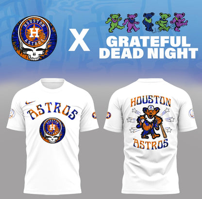 Limited Edition Astros Baseball Grateful Dead Night TShirt-PA070825017