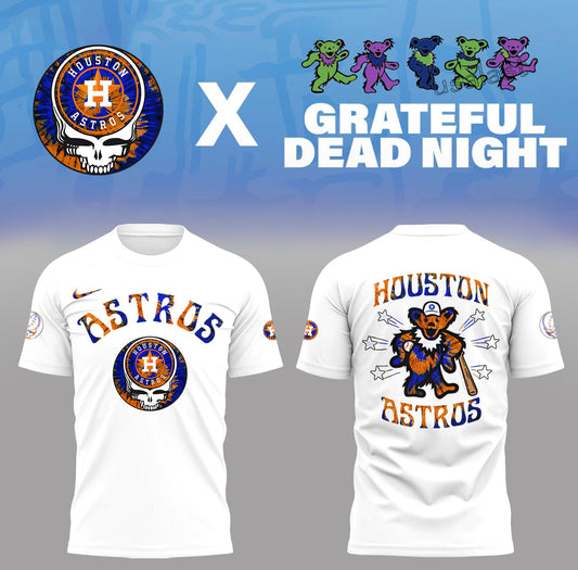 Limited Edition Astros Baseball Grateful Dead Night TShirt-PA070825017