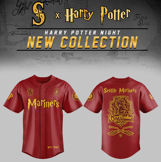 Seattle Mariners x Harry Potter Night Gryffindor House Baseball Jersey-PAC04292541