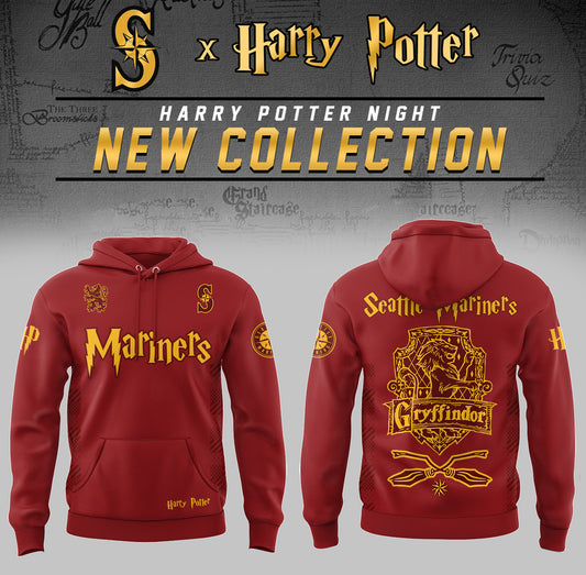 Seattle Mariners x Harry Potter Night Gryffindor House Hoodie-PAC04292542