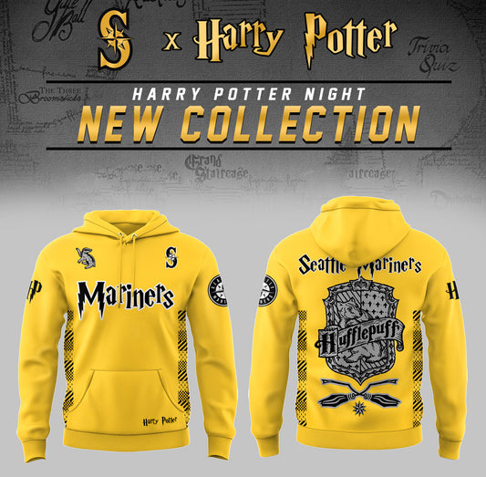 Seattle Mariners x Harry Potter Night Hufflepuff House Hoodie-PAC04292544
