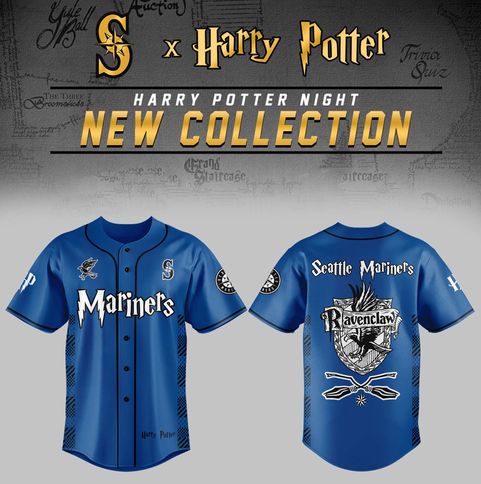 Seattle Mariners x Harry Potter Night Ravenclaw House Baseball Jersey-PAC04292545