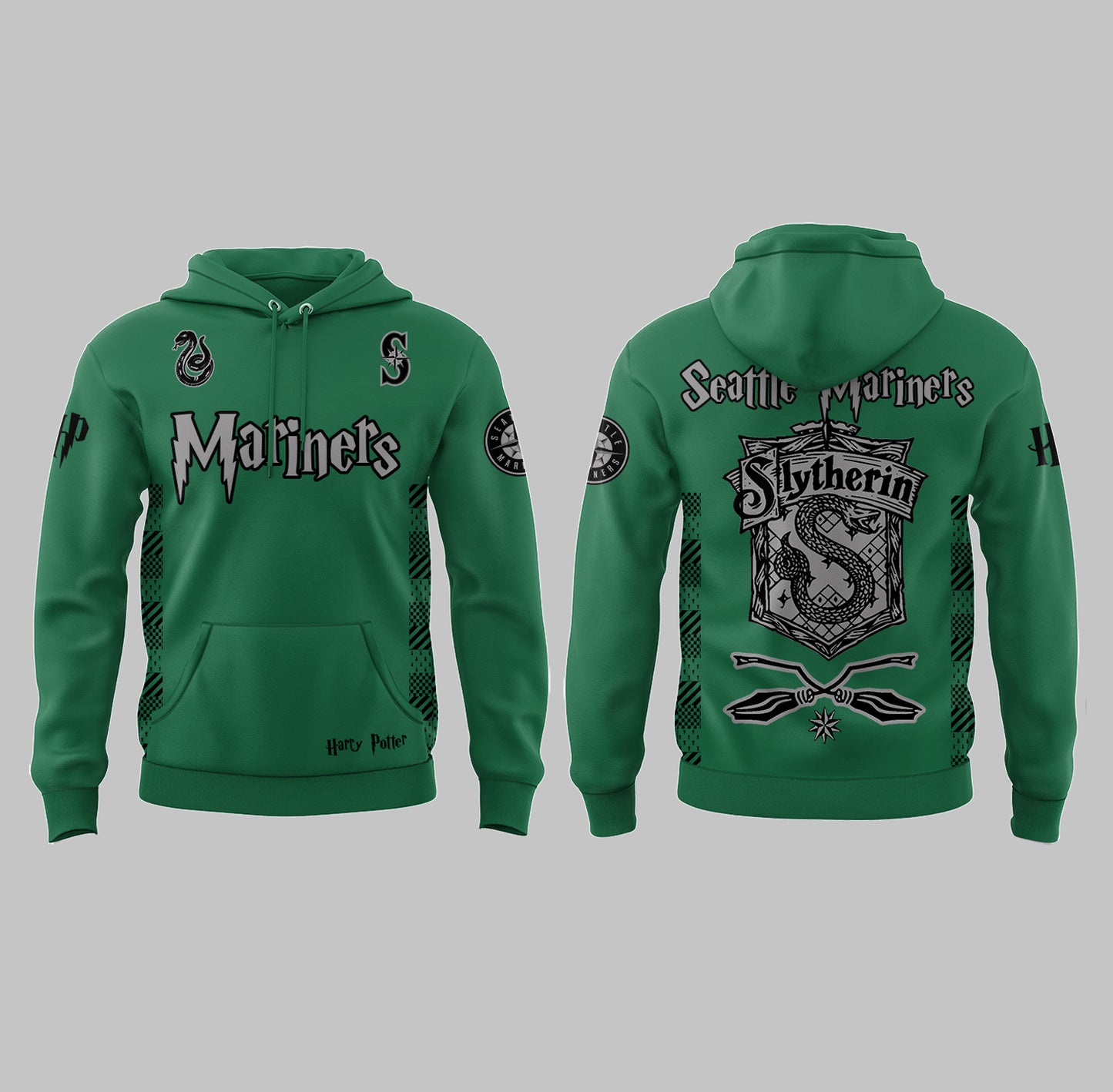 Seattle Mariners x Harry Potter Night Slytherin HouseHoodie-PAC04292548