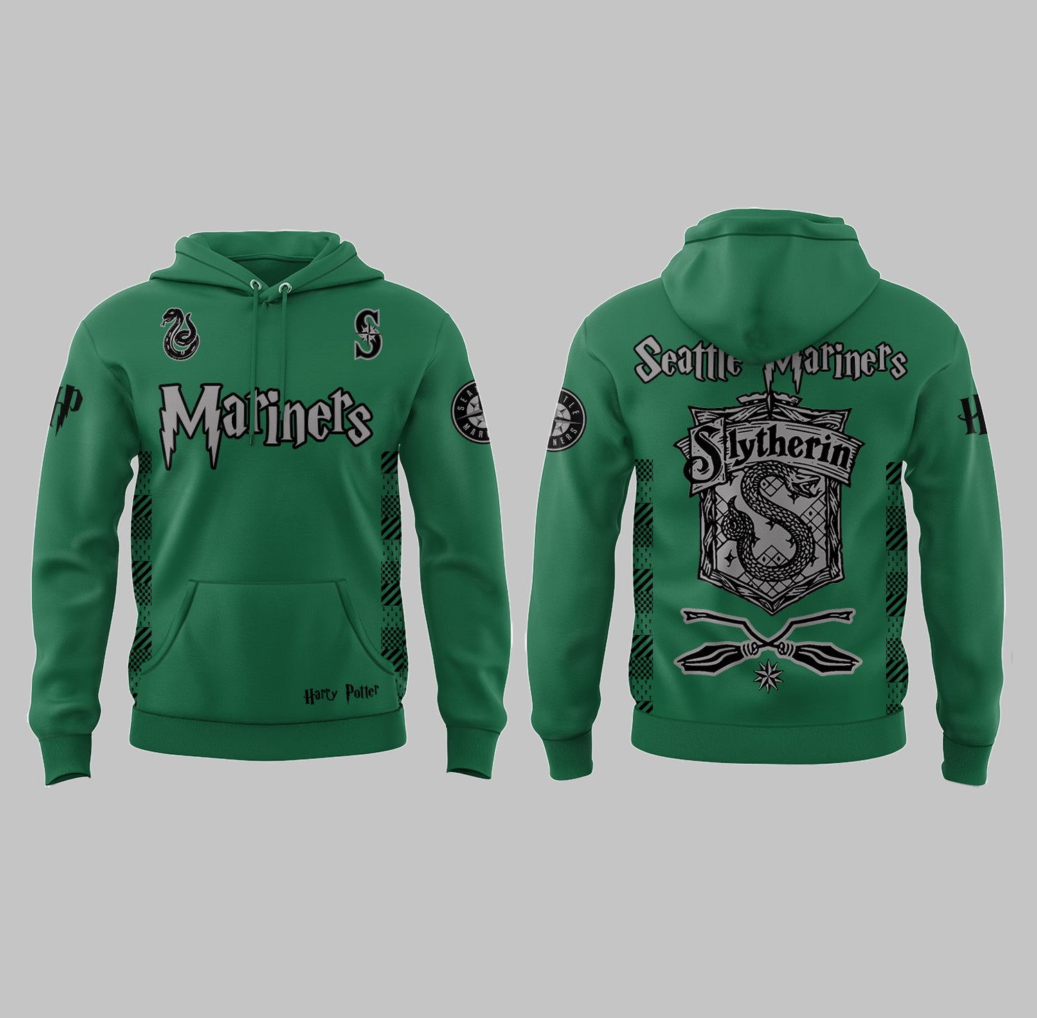 Seattle Mariners x Harry Potter Night Slytherin HouseHoodie-PAC04292548
