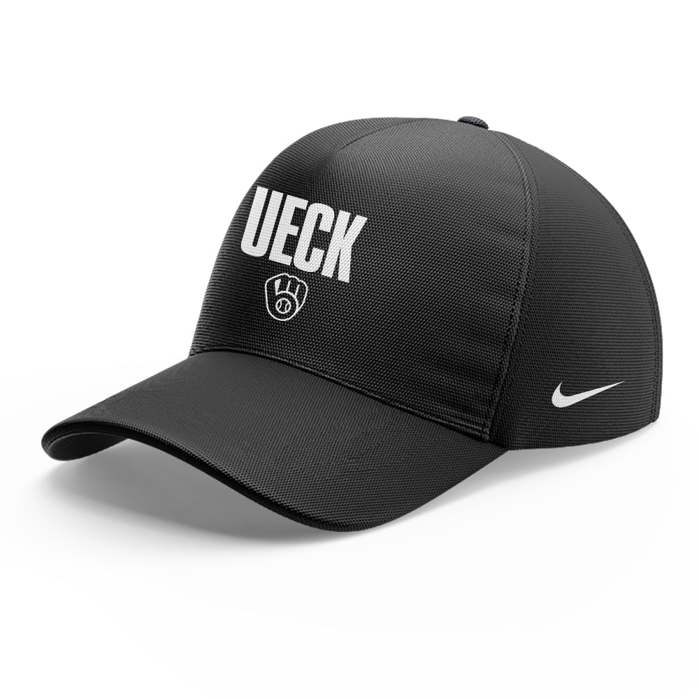 Honoring The Legend, Milwaukee Brewers Baseball Hall of Famer Bob Uecker Black Jersey-PU011725031