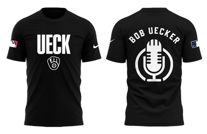 Honoring The Legend, Brewers Baseball Hall of Famer Bob Uecker Black TShirt -PU011725017