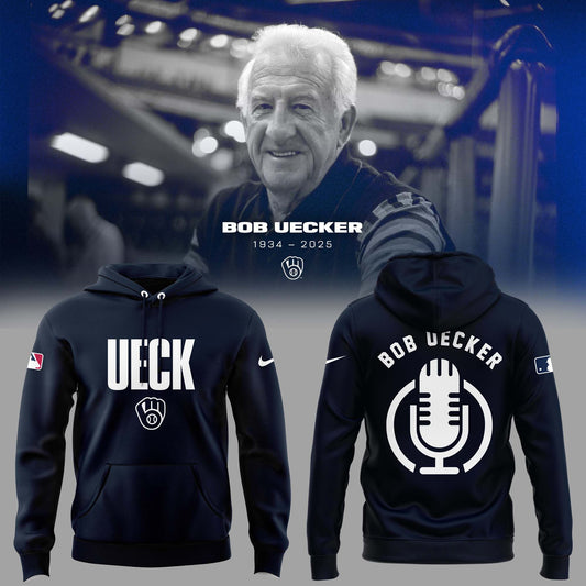 Honoring The Legend, Brewers Baseball Hall of Famer Bob Uecker Hoodie-PU011725500