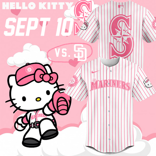 Limited Edition Hello Kitty Night September 10th Baseball Jersey-PU090824505